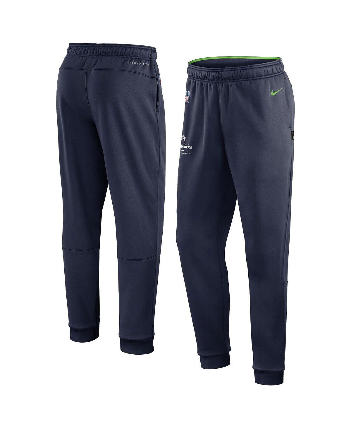 

Мужские темно-синие брюки для выступлений с логотипом Seattle Seahawks Nike