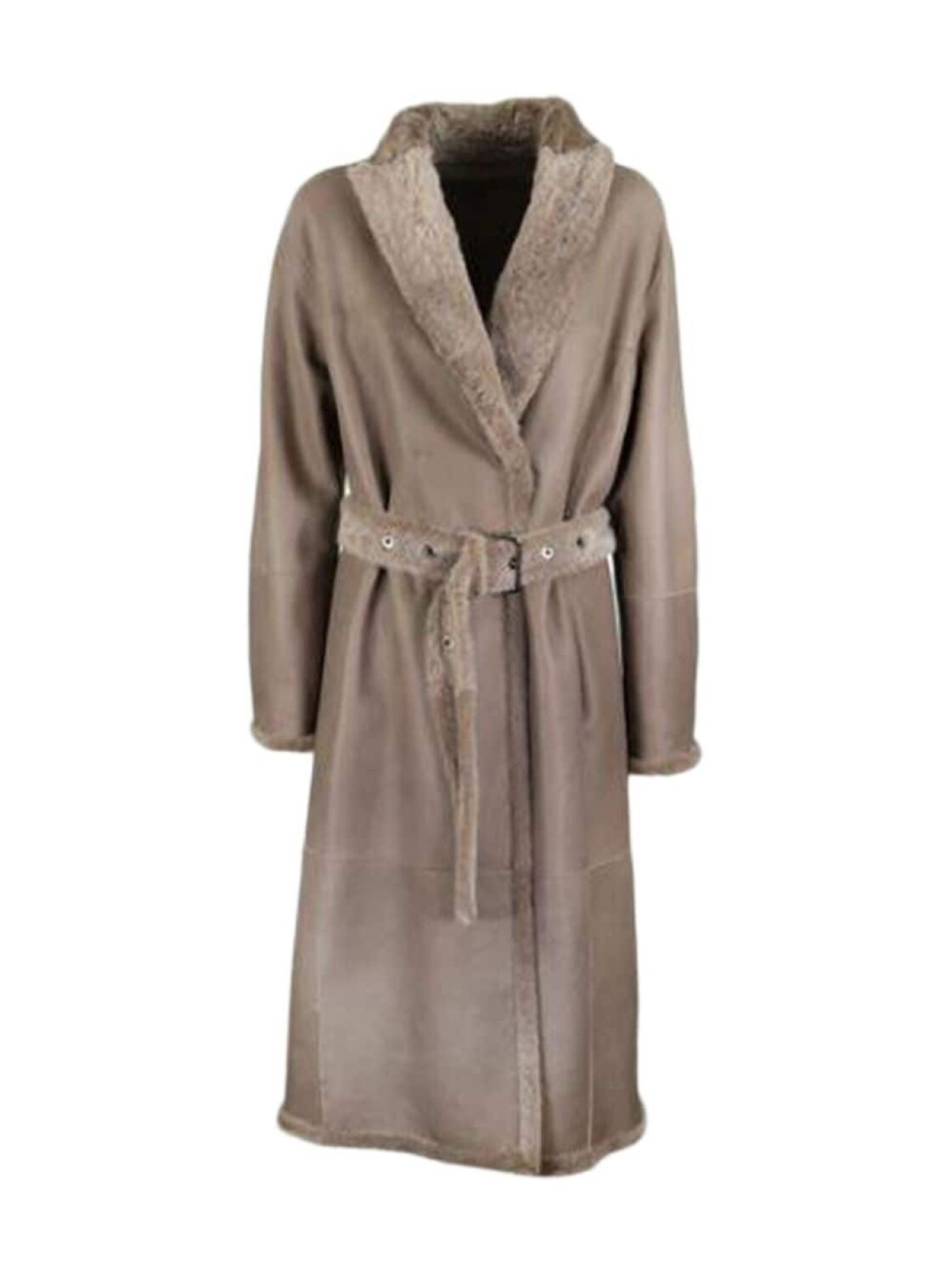 

Brunello Cucinelli Reversible Shearling Coat, коричневый