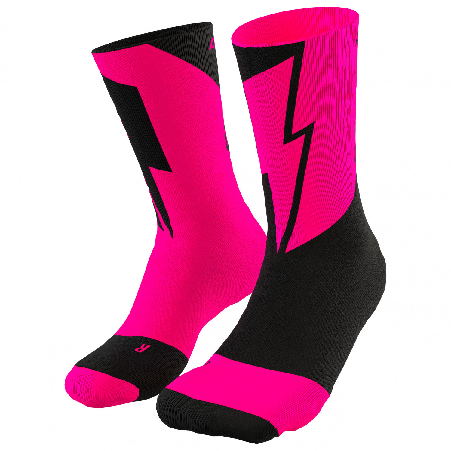 Носки для бега Dynafit No Pain No Gain Socks, цвет Pink Glo Black Out/Black Out