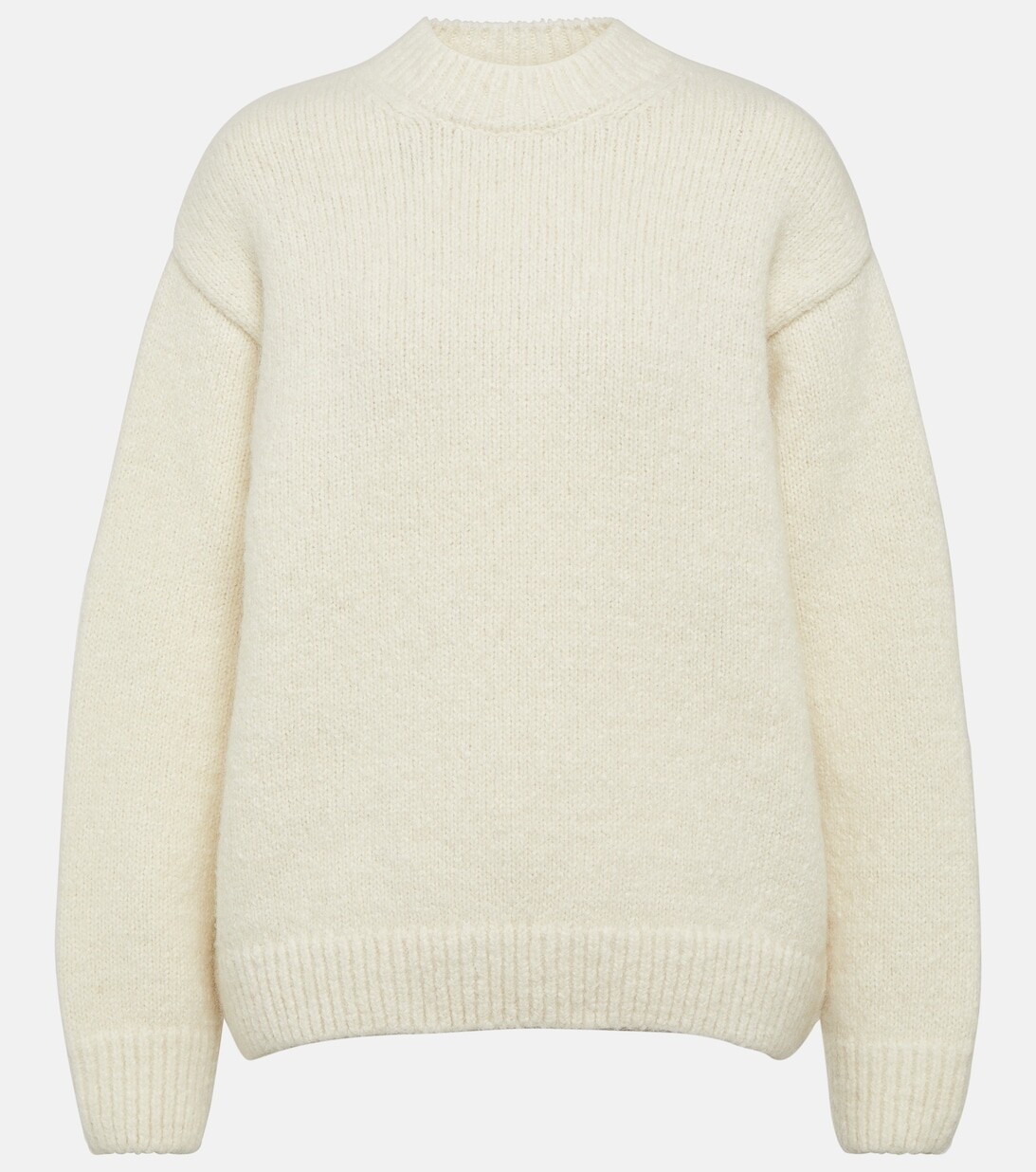 

Свитер La Maille Pavane из смесовой альпаки с логотипом JACQUEMUS, белый