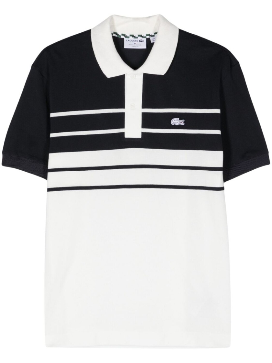 

Полосатая рубашка-поло с нашивкой-логотипом Lacoste, белый
