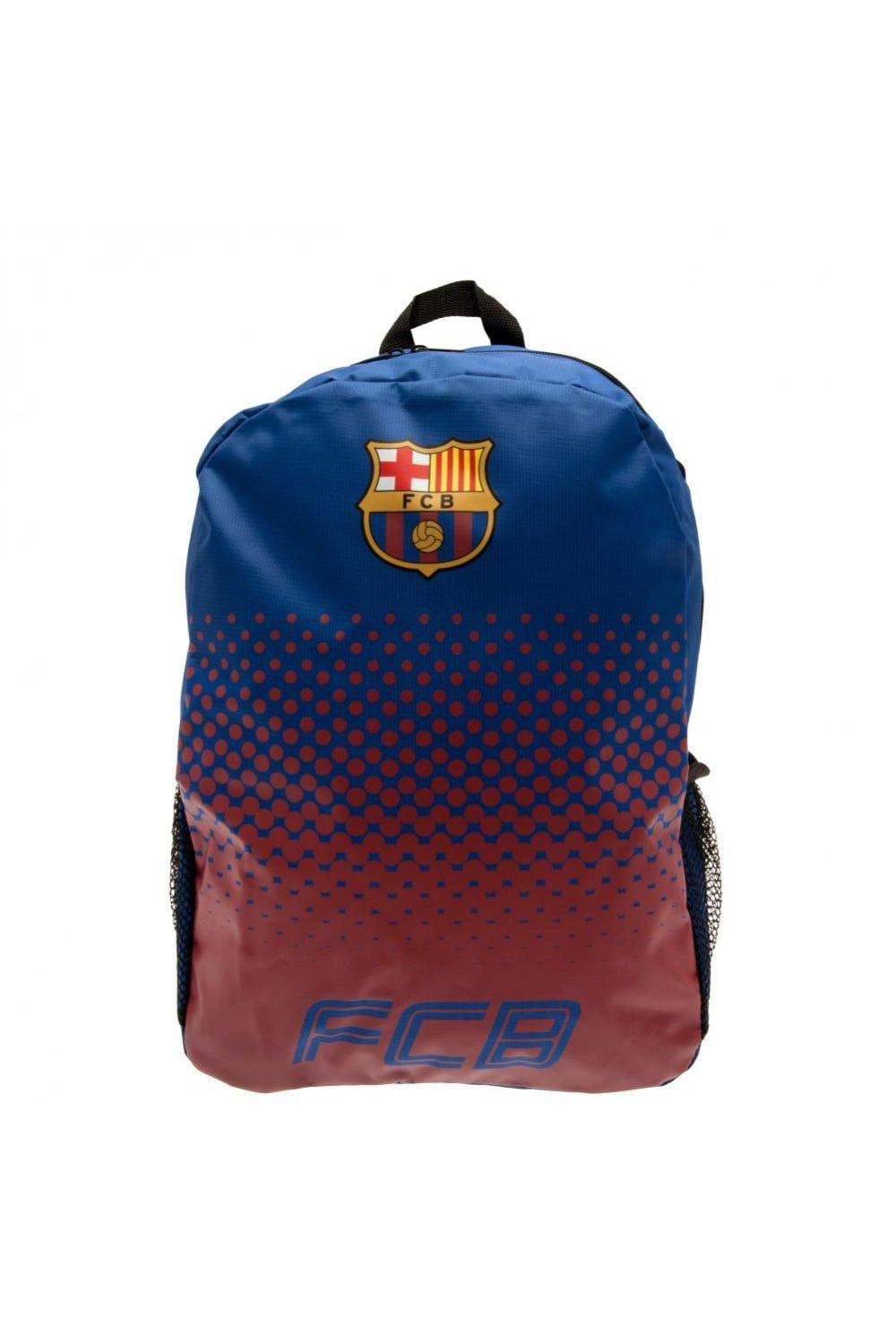 Рюкзак Fade Design с сетчатыми боковыми карманами FC Barcelona, синий водонепроницаемый и износостойкий рюкзак из ткани оксфорд с двумя боковыми сетчатыми карманами