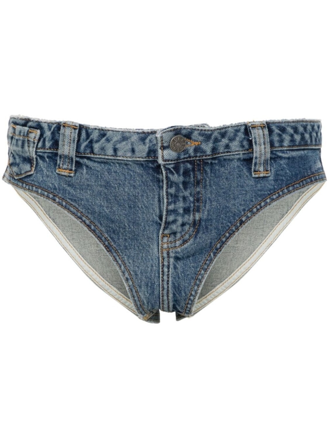 

Шорты из потертого денима GUESS USA, синий