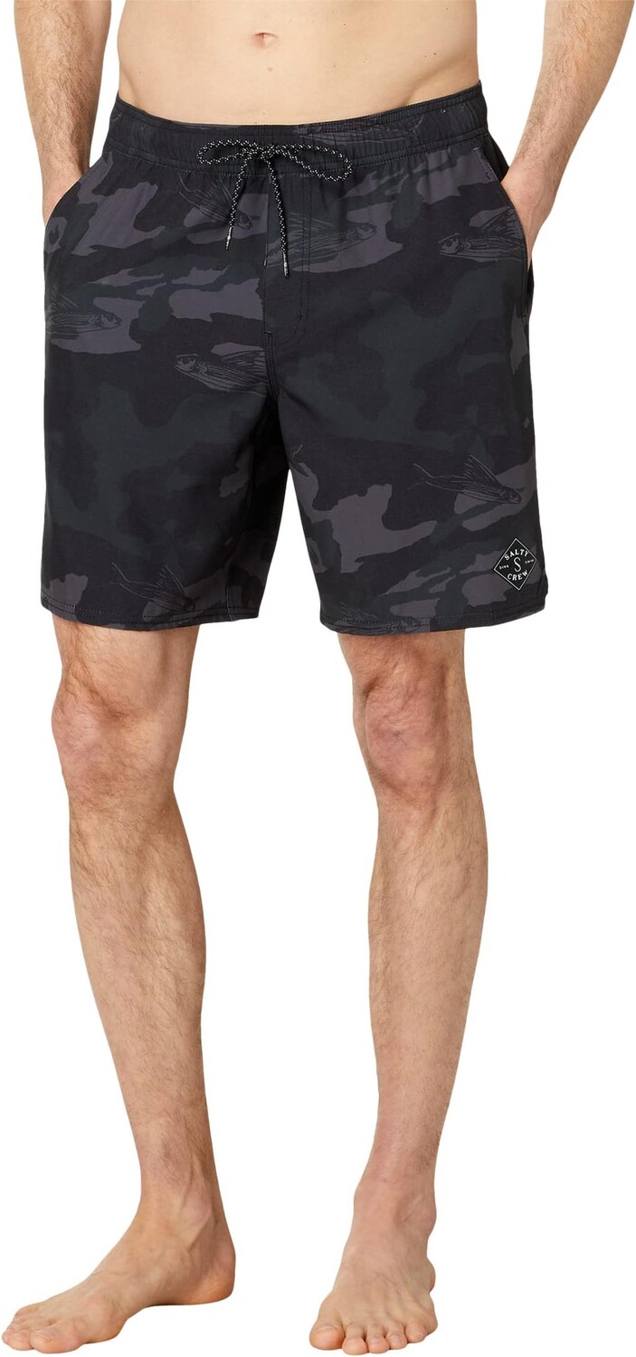 

Шорты для плавания Lowtide Elastic 18 дюймов Salty Crew, цвет Black Camo
