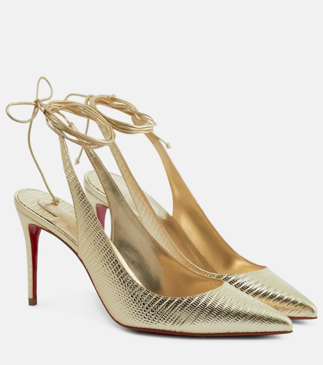 

Кожаные туфли Lace Up Kate Christian Louboutin, золотой