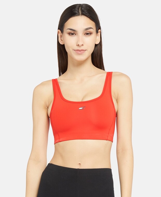 

Спортивный бюстгальтер Tommy Hilfiger, кирпично красный
