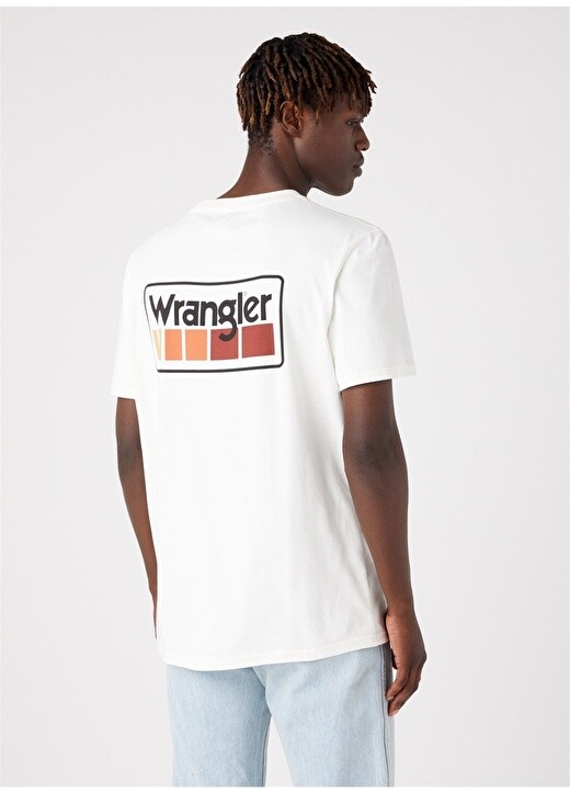 

Кремовая мужская футболка с круглым вырезом Wrangler, Бежевый, Кремовая мужская футболка с круглым вырезом Wrangler