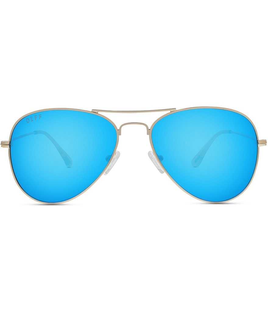Поляризованные зеркальные солнцезащитные очки-авиаторы DIFF Eyewear Cruz, золотой фотографии