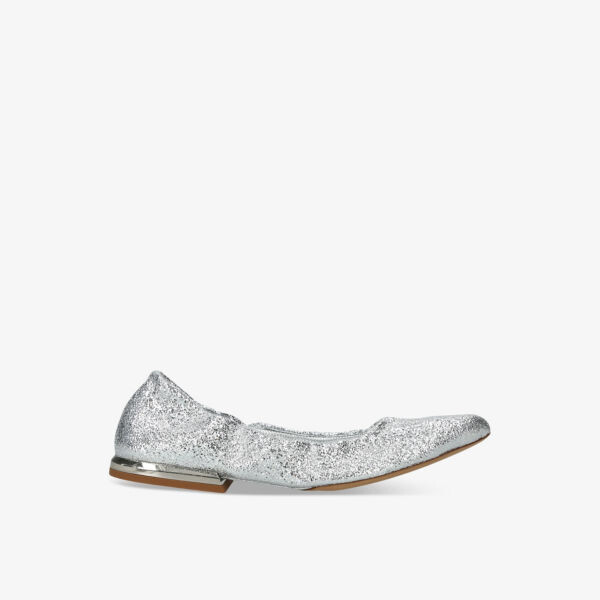

Плетеные балетки с блестками Dries Van Noten, серебряный