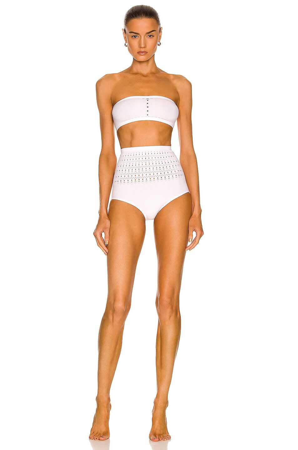 

Комплект бикини Alaïa Seamless Perforated, цвет Blanc Optique