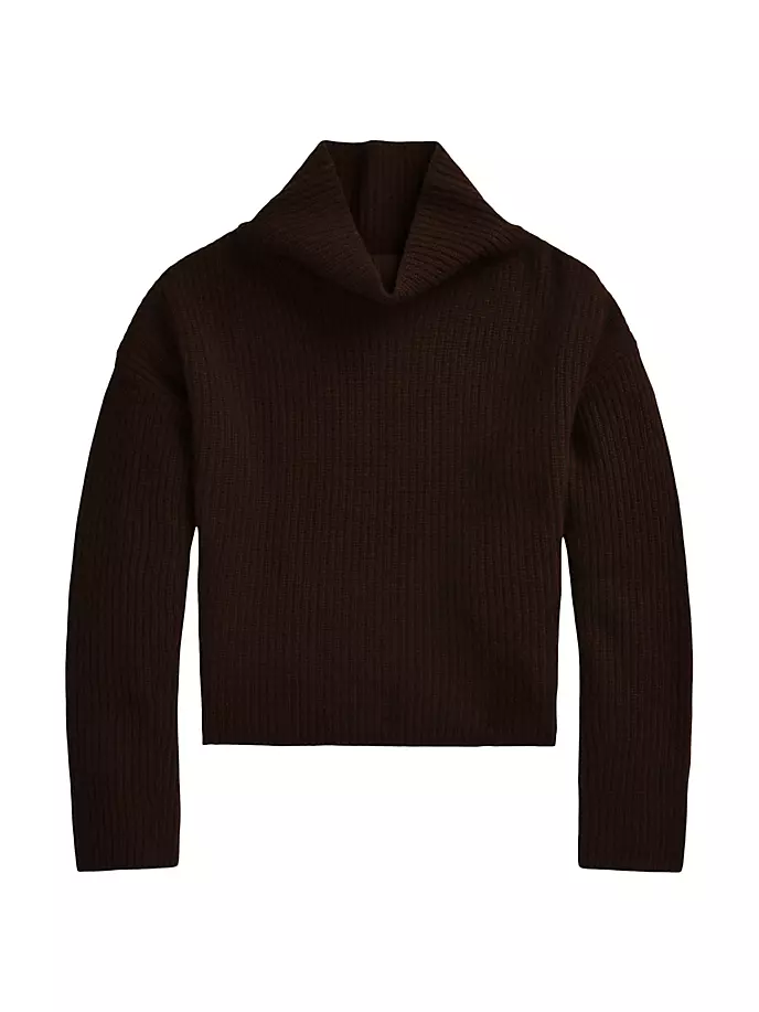 

Шерстяной свитер в рубчик Polo Ralph Lauren, цвет cedar heather