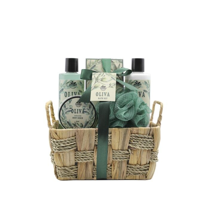 

Набор косметики Set de Baño Cesta con Asas Oliva Becasan Nature, Set 6 productos