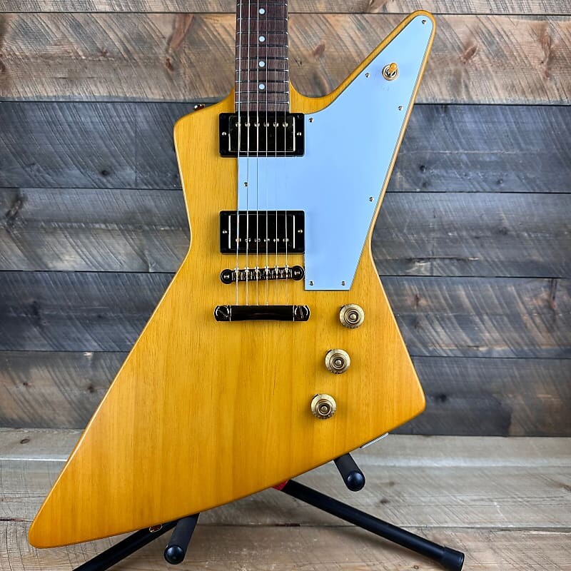 

Электрогитара Epiphone 1958 Korina Explorer White Pickguard - Aged Natural 23061527892