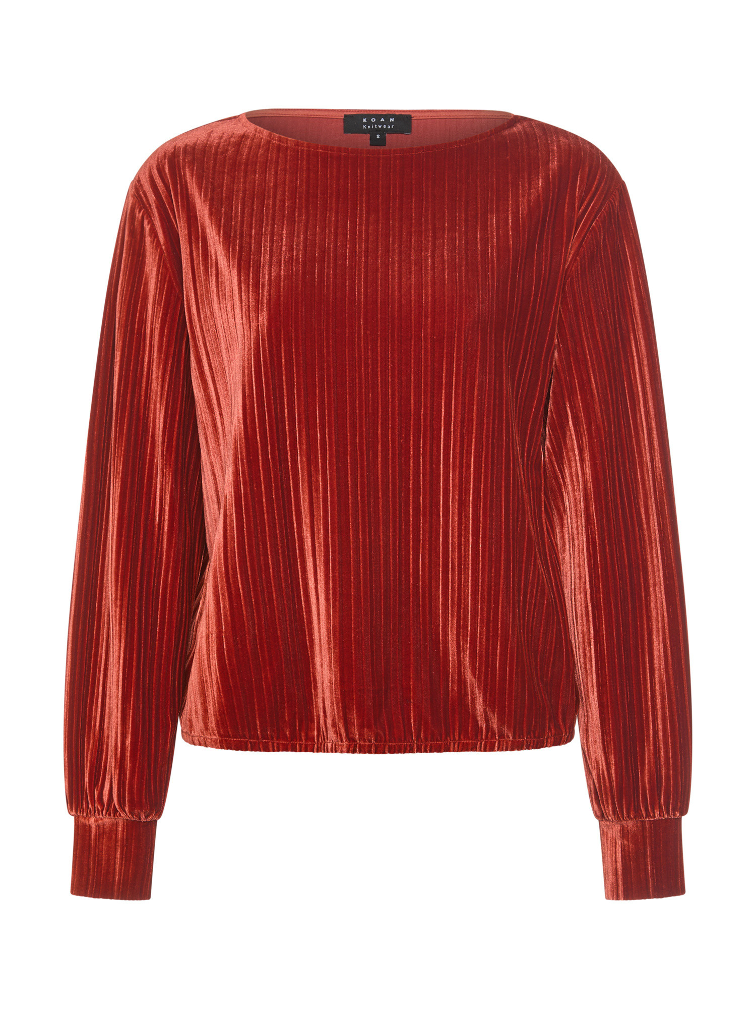 Koan Collection Бархатный свитер с плиссированным эффектом, бежевый