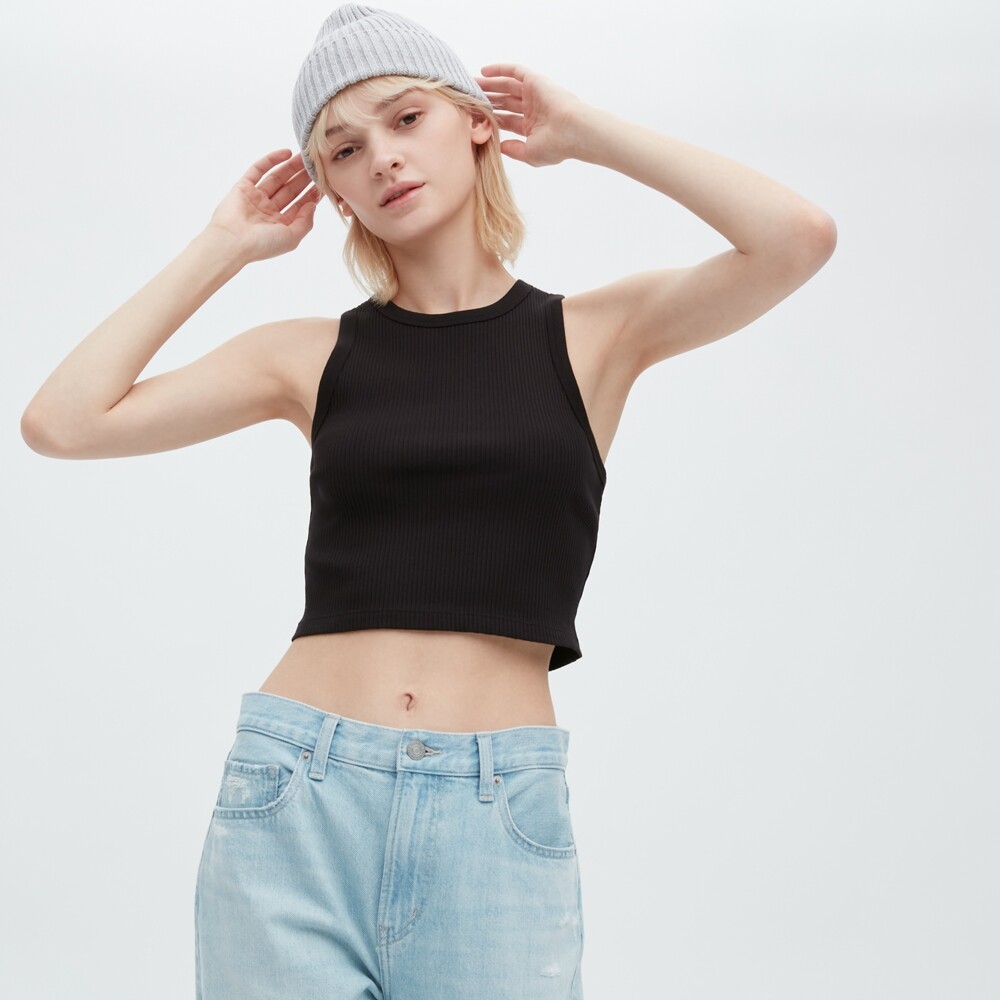

Женский жилет Uniqlo Hot Girl T в рубчик, черный