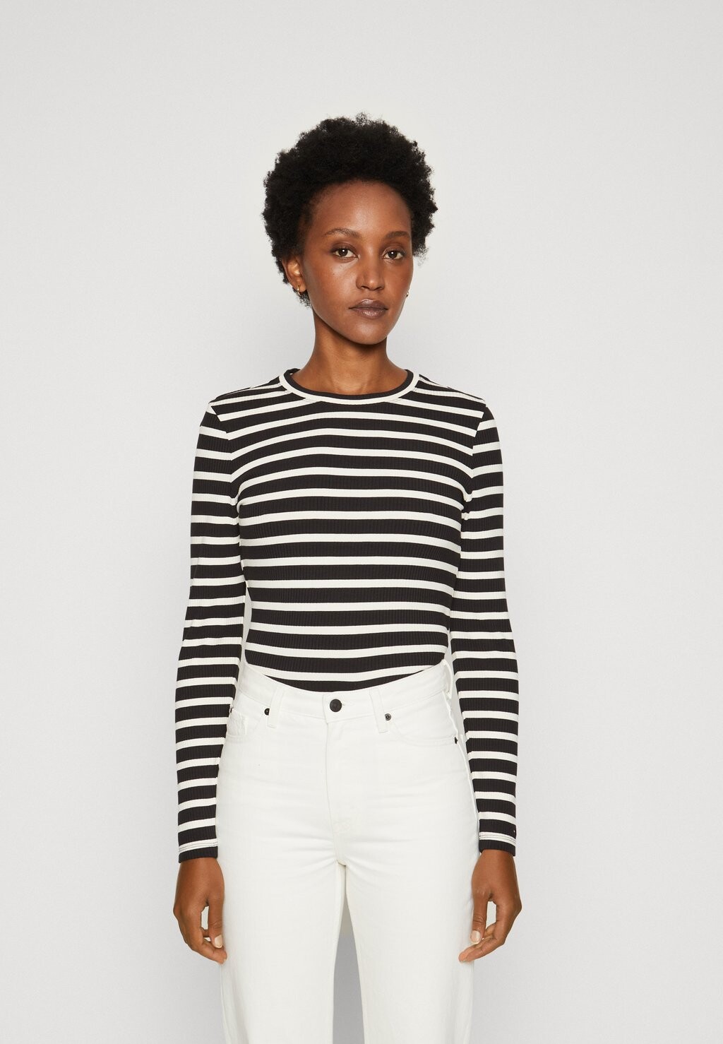 

Топ с длинными рукавами Tommy Hilfiger SLIM STRIPE, цвет black/calico