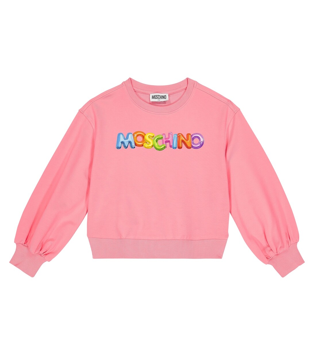 

Толстовка из смесового хлопка с принтом Moschino, розовый