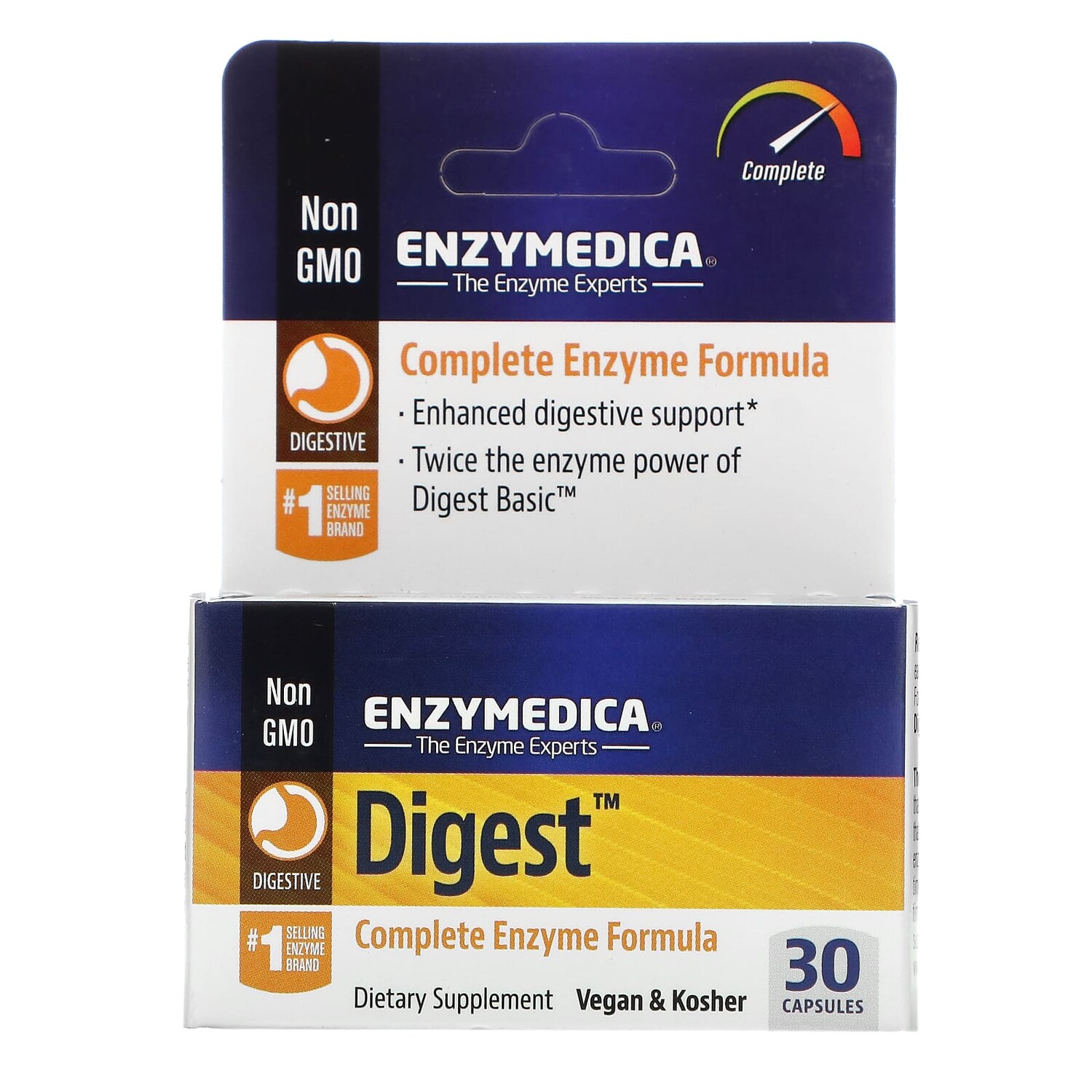 

Digest, комплексная ферментная формула, 30 капсул, Enzymedica