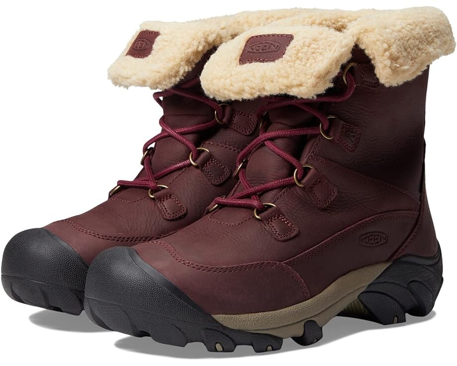 

Ботинки KEEN Betty Boot Short Waterproof, цвет Burgundy/Brindle