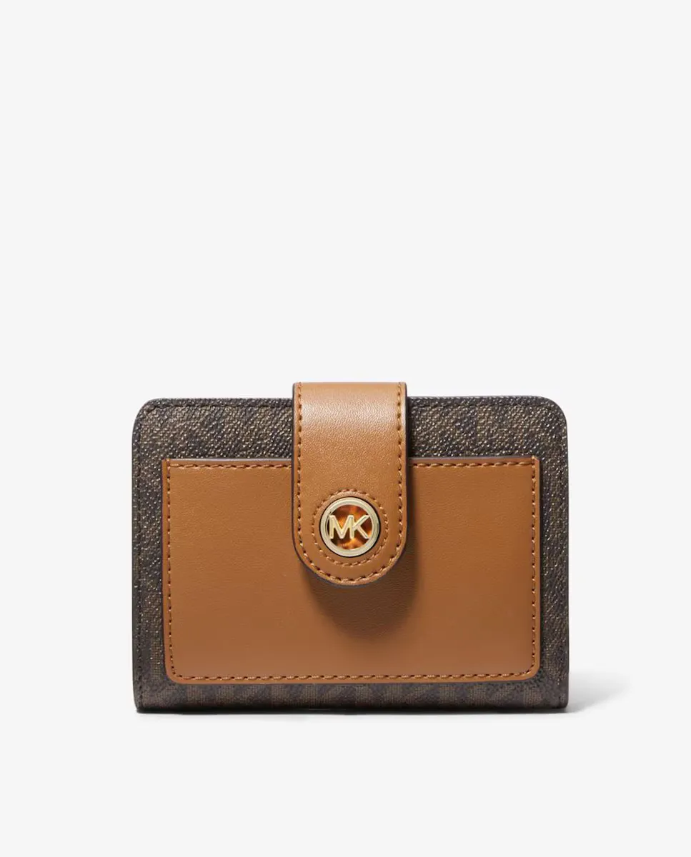 

Маленький женский кошелек с логотипом Michael Michael Kors, коричневый
