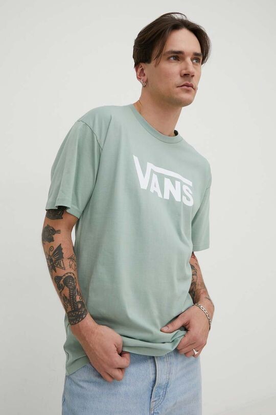 

Хлопковая футболка Vans, зеленый