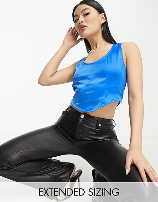 

Синий корсетный топ Vero Moda X Joann Van Den Herik