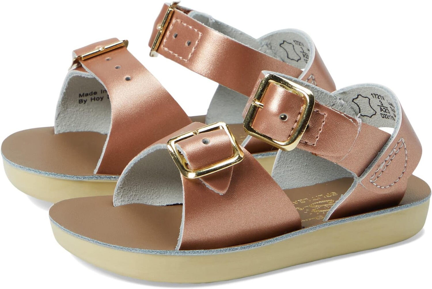 

Сандалии на плоской подошве Surfer Hook & Loop Salt Water Sandal by Hoy Shoes, цвет Rose Gold