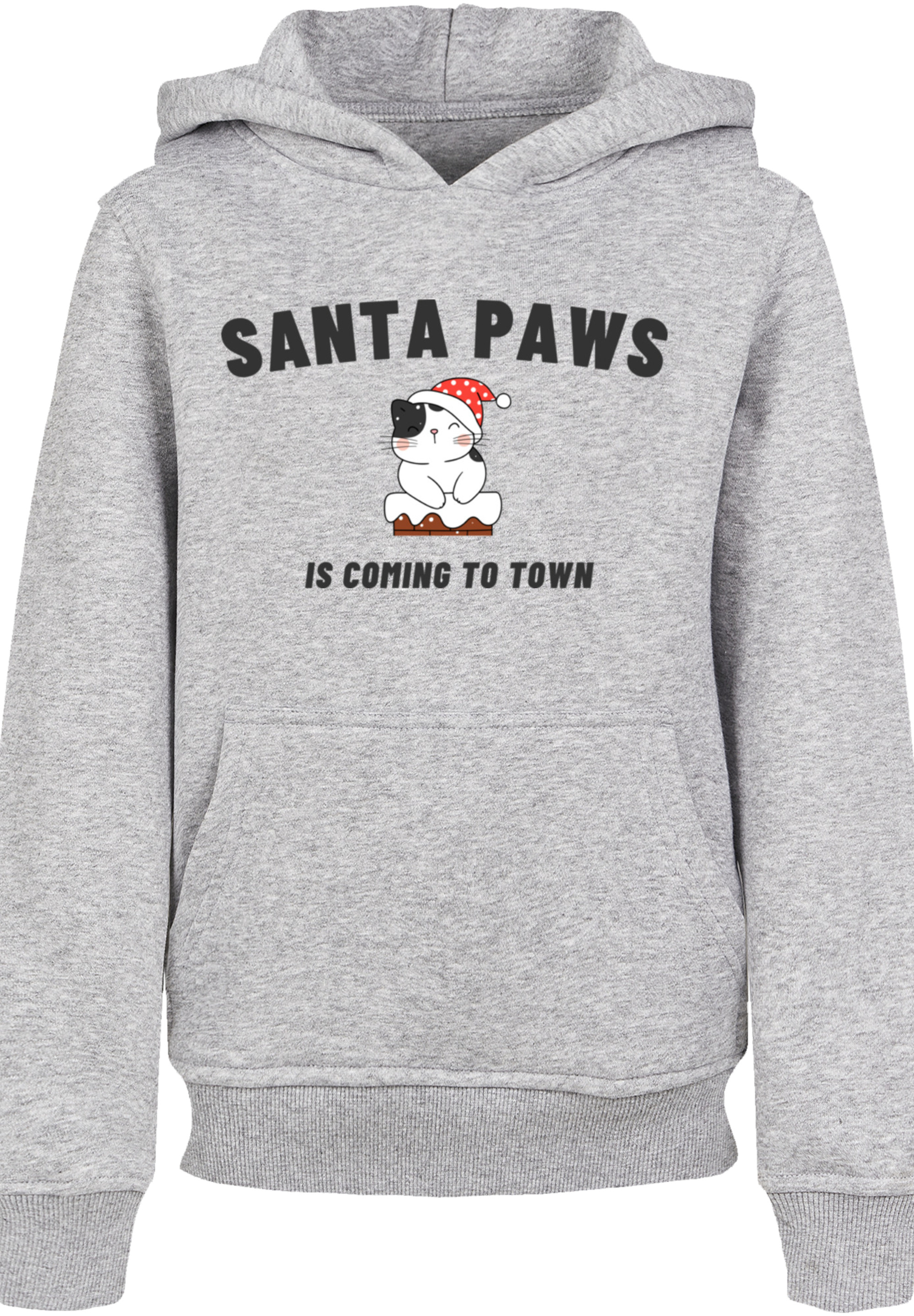 цена Пуловер F4NT4STIC Hoodie Santa Paws Christmas Cat, цвет grau meliert