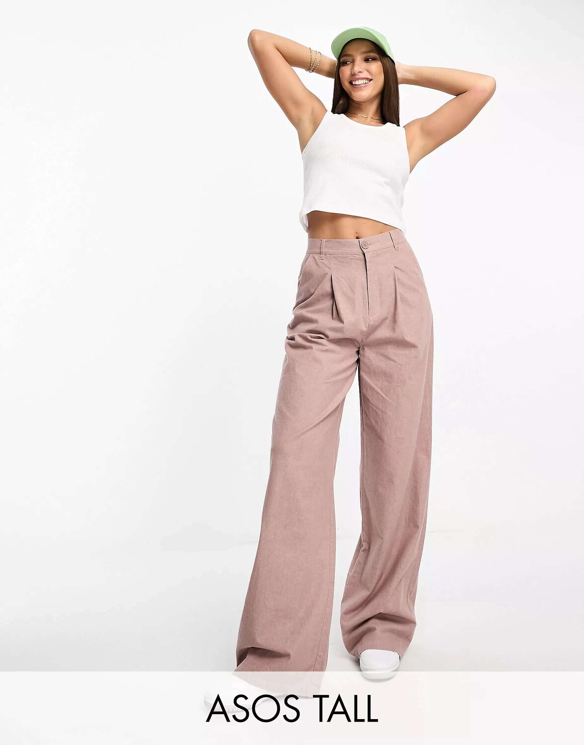 

ASOS Tall свободные брюки из норки и меланжа