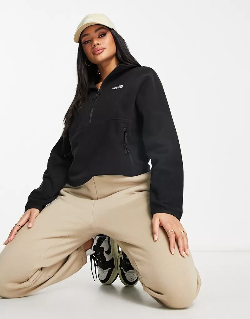 

Черный флисовый свитер с полумолнией The North Face TKA Attitude