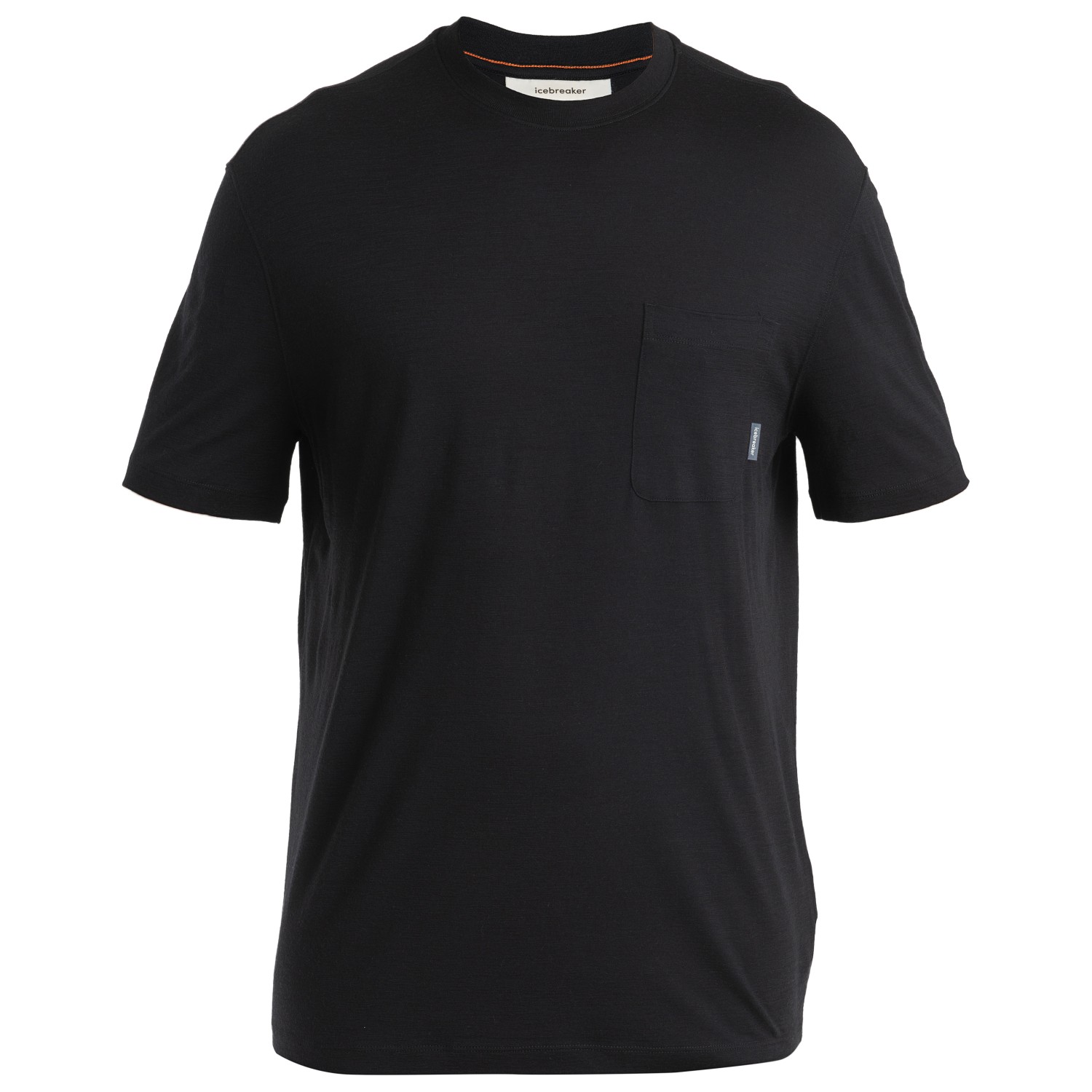 Рубашка из мериноса Icebreaker Merino 150 Tech Lite III S/S Relaxed Pocket Tee, черный цена и фото