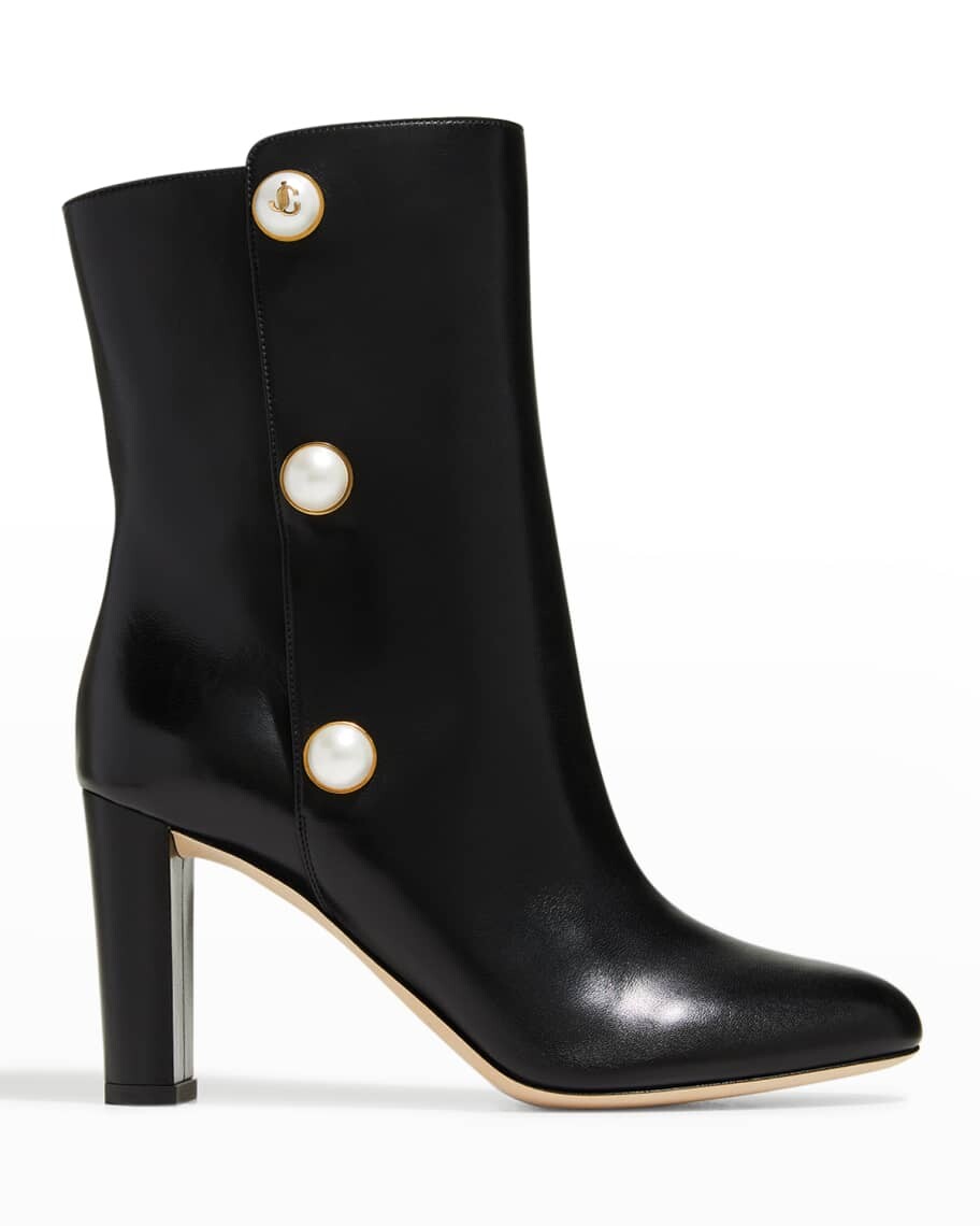

Ботильоны Rina с жемчужными пуговицами Jimmy Choo