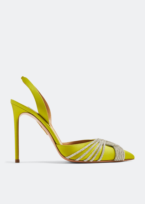 

Туфли Aquazzura Gatsby Sling 105, зеленый