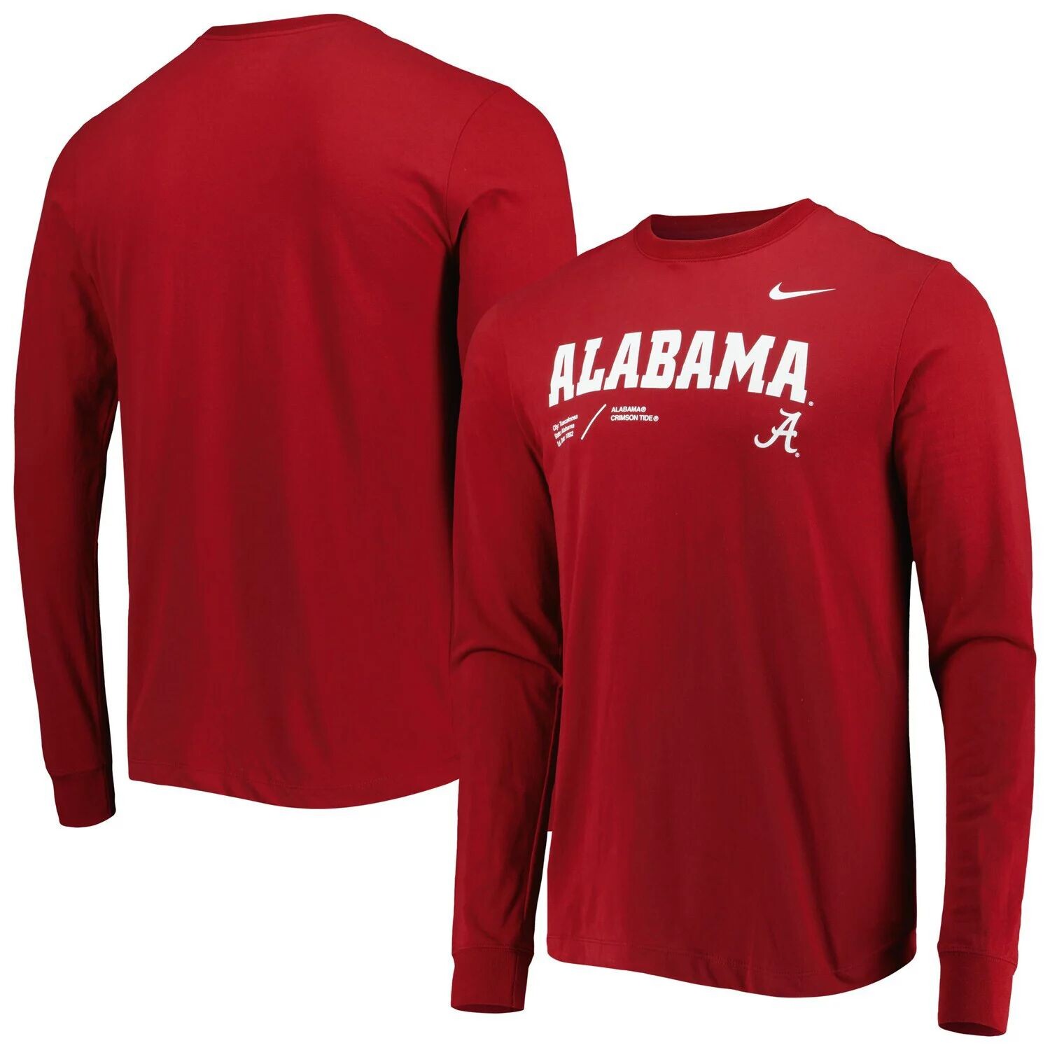 

Мужская футболка с длинным рукавом Nike Crimson Alabama Crimson Tide Team Practice Performance