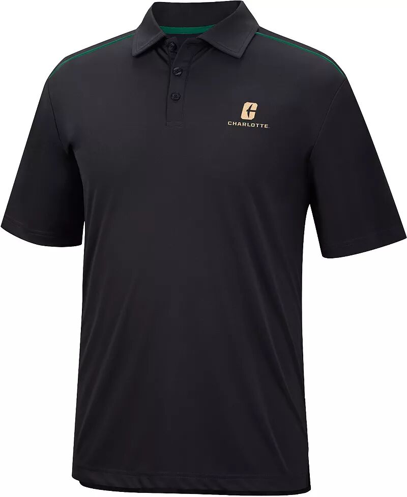 Colosseum Мужская черная футболка-поло Charlotte 49ers