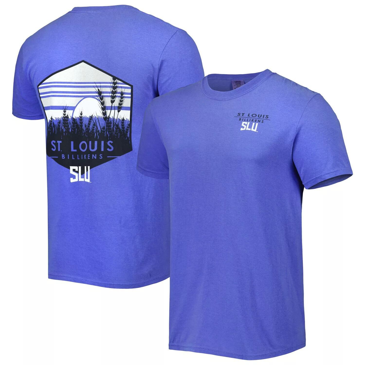 

Мужская синяя футболка Saint Louis Billikens Landscape Shield, Синий