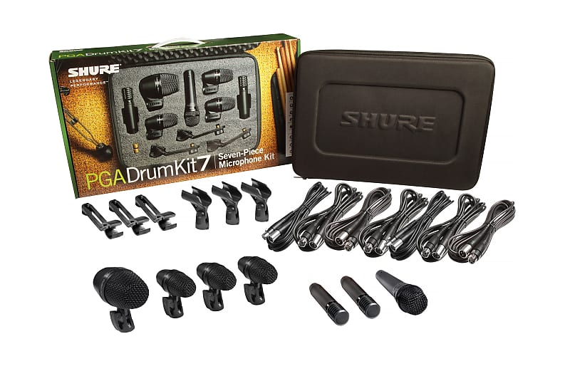 shure pgadrumkit6 набор инструментальных микрофонов для подзвучки ударных Микрофон Shure PGADRUMKIT7 7pc Drum Microphone Kit
