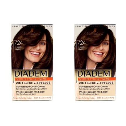 

Schwarzkopf Diadem Silk Color Cream 724 Темно-коричневый — упаковка из 2 шт.