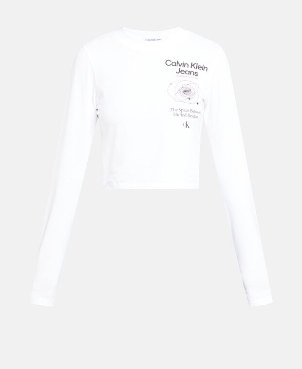 

Топ с длинными рукавами Calvin Klein, белый