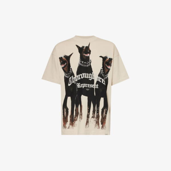 

Футболка из хлопкового джерси с графичным принтом thoroughbred Represent, белый