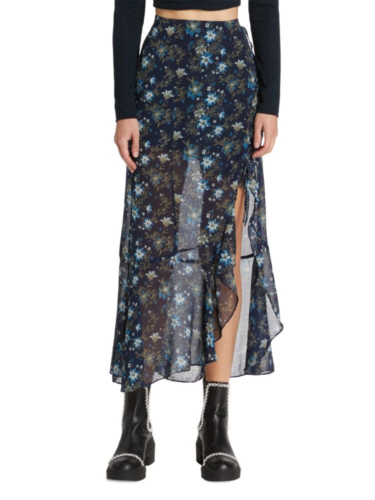 

Юбка макси с цветочным принтом Free People, цвет Ink Combo