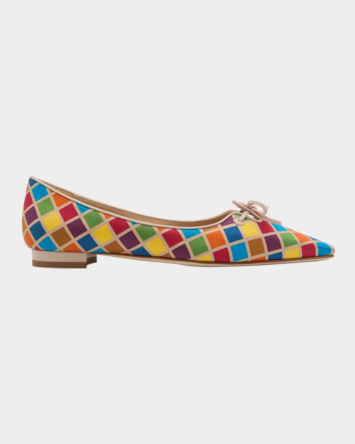 

Разноцветные балетки на шнуровке Esmaa Manolo Blahnik, мультиколор