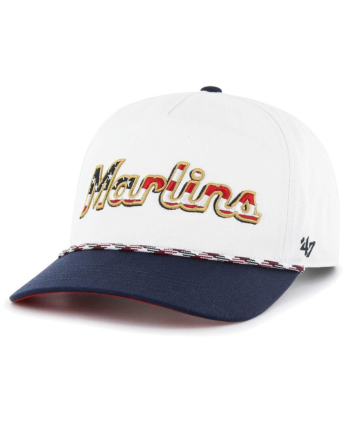 

Мужская белая регулируемая шляпа с флагом Miami Marlins и рукояткой '47 Brand