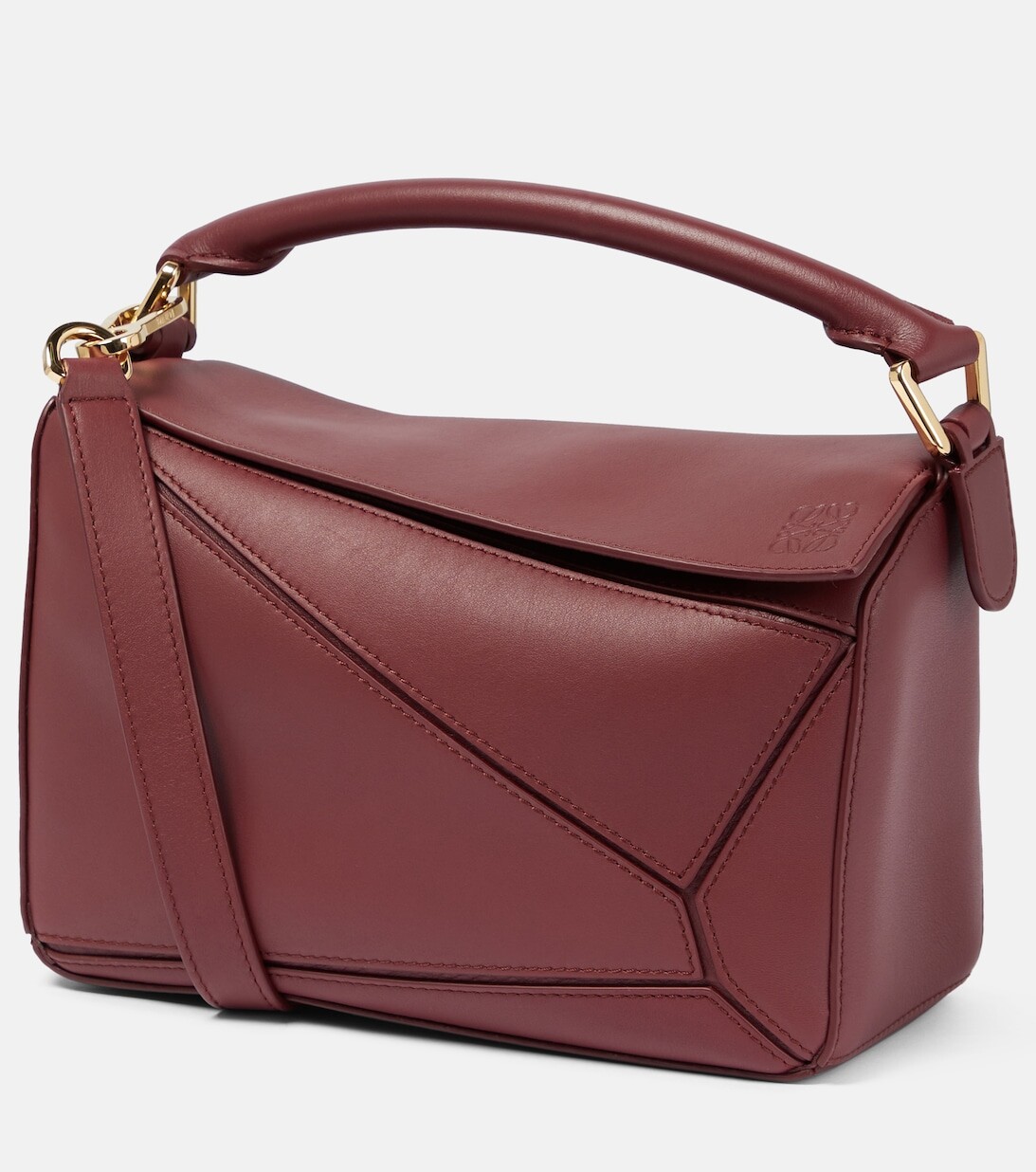 

Кожаная сумка через плечо Puzzle Mini Loewe, розовый
