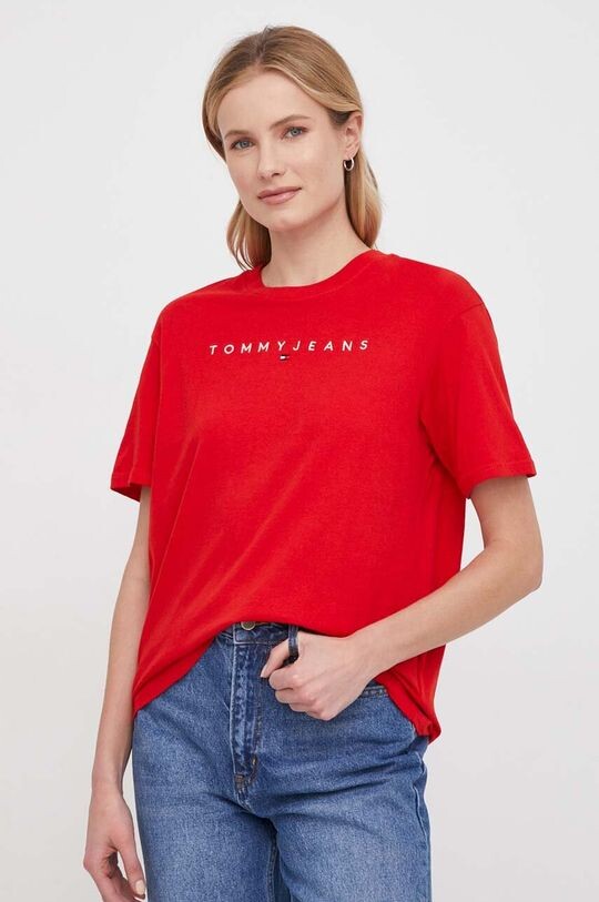 

Хлопковая футболка Tommy Jeans, красный