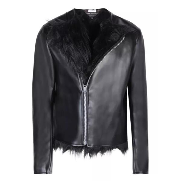 

Куртка cruelty-free leather biker jacket Comme des Garçons, черный