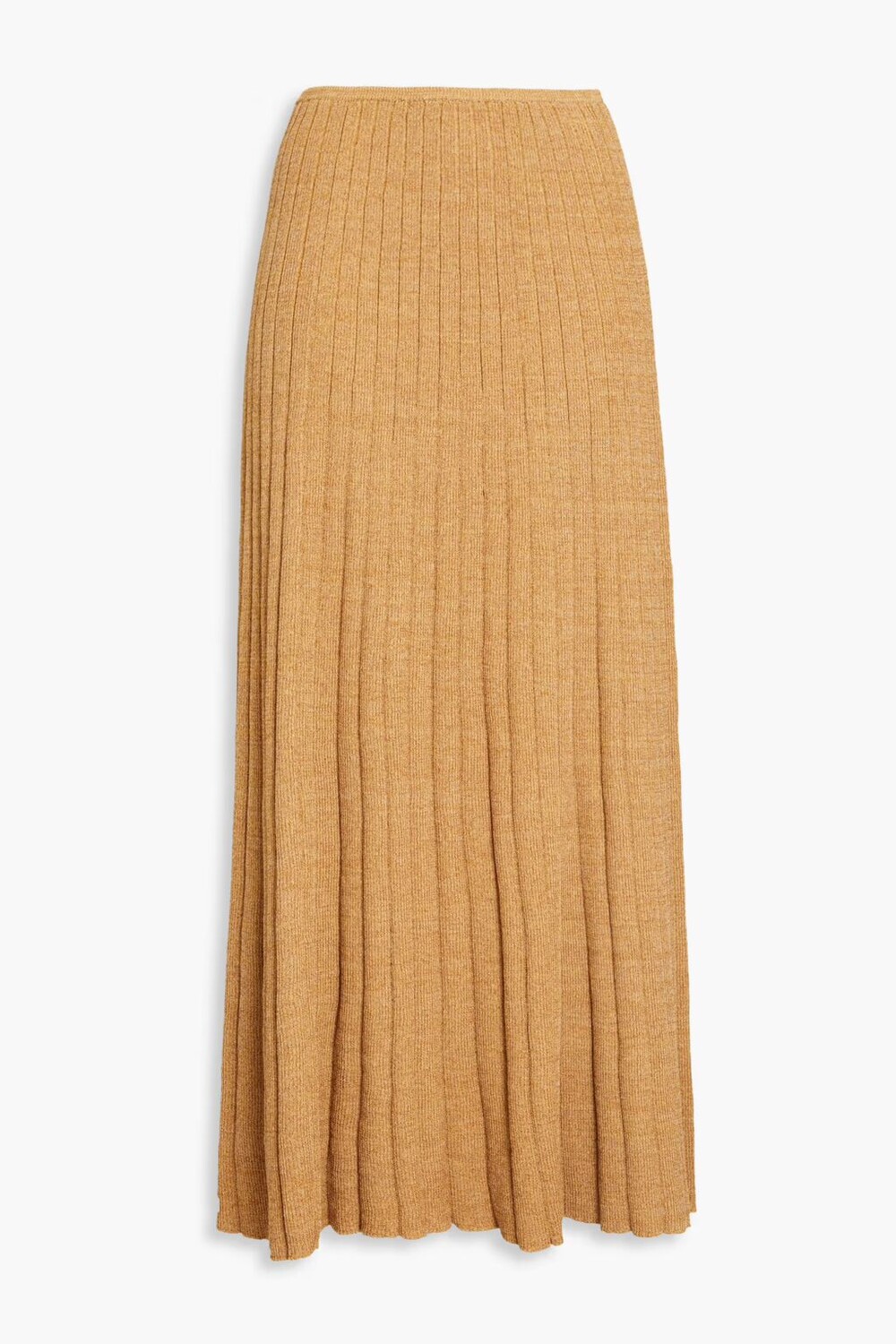 

Юбка миди в рубчик из смесового хлопка Tory Burch, песок