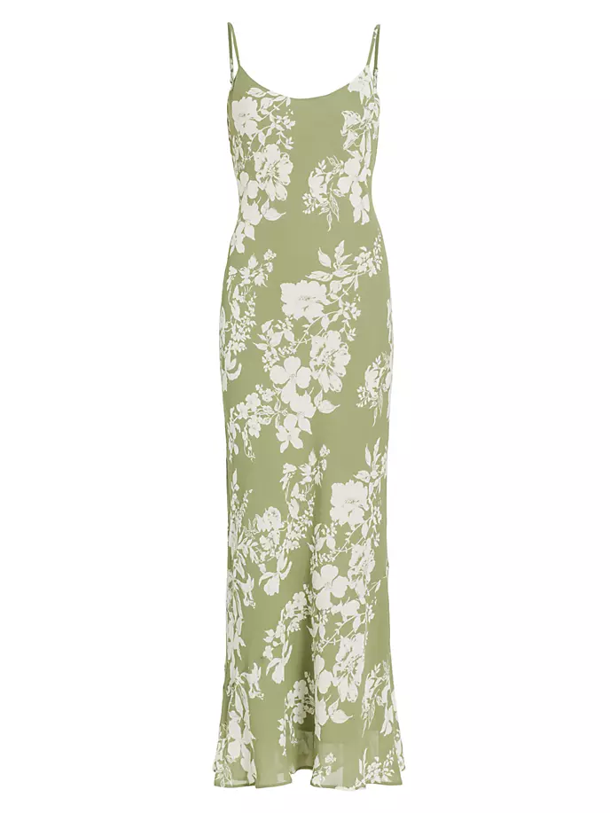 Платье макси с цветочным принтом Parma Reformation, цвет willow