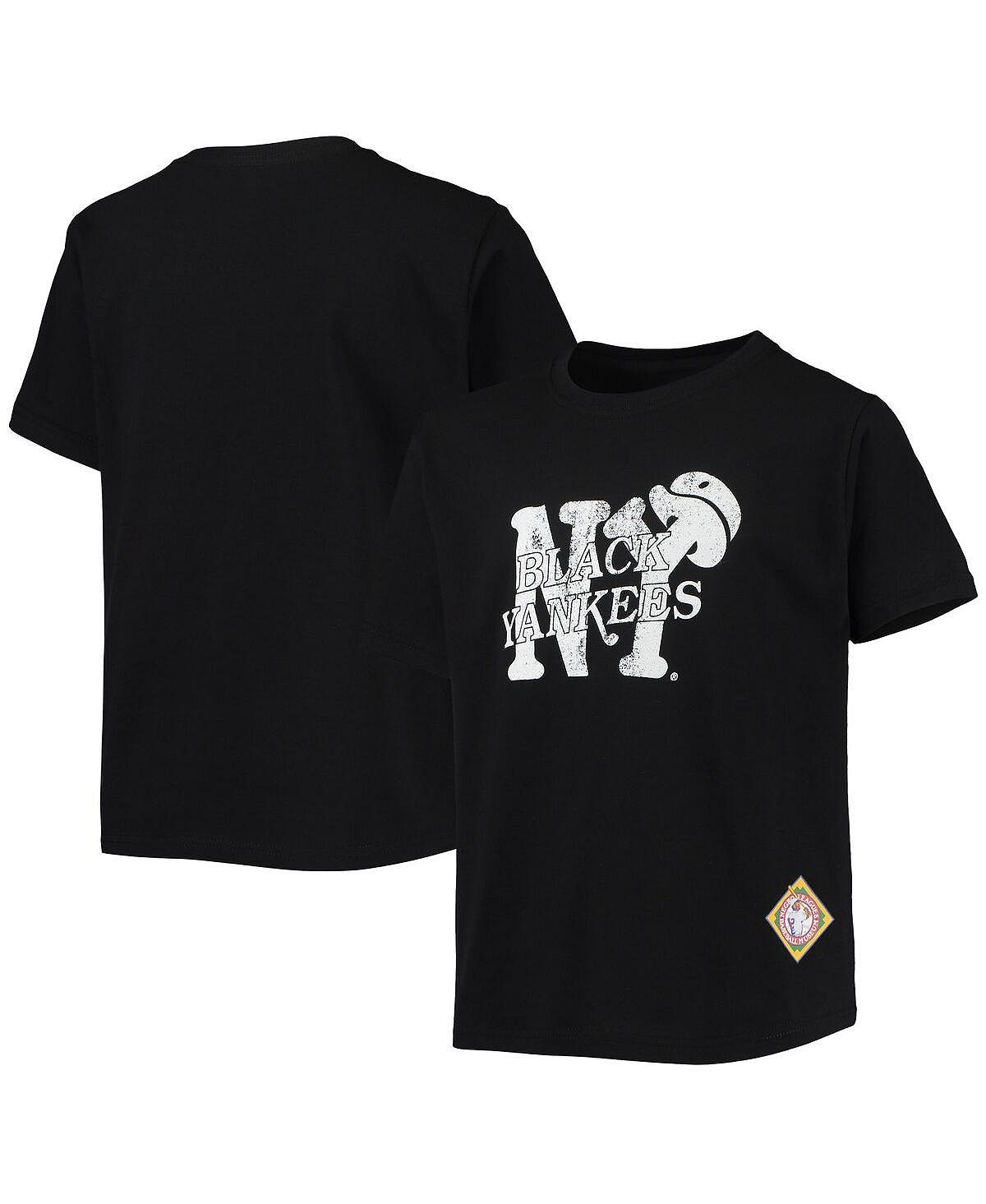 цена Черная футболка с логотипом Big Boys New York Yankees Negro League Stitches