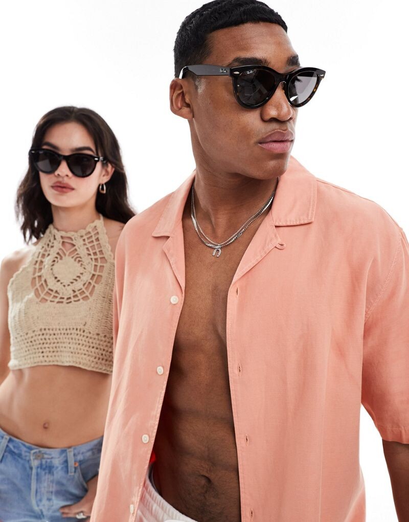 

Коричневые солнцезащитные очки черепахового цвета Ray-Ban Wayfarer Way